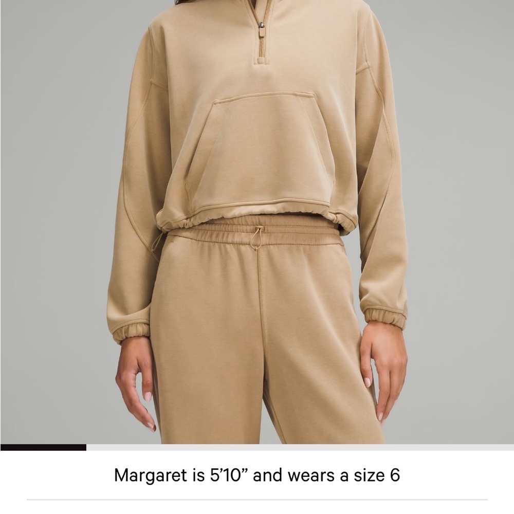 Lululemon Athletica Tan Half-Zip Sweatshirt
